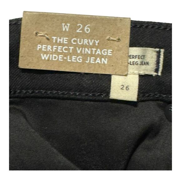 NEW Madewell Size 26 (4) Curvy Perfect Vintage Wide-Leg Jean Black Rinse NWT - Picture 8 of 8